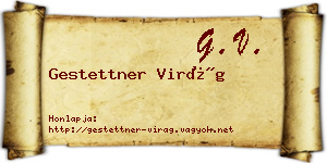Gestettner Virág névjegykártya